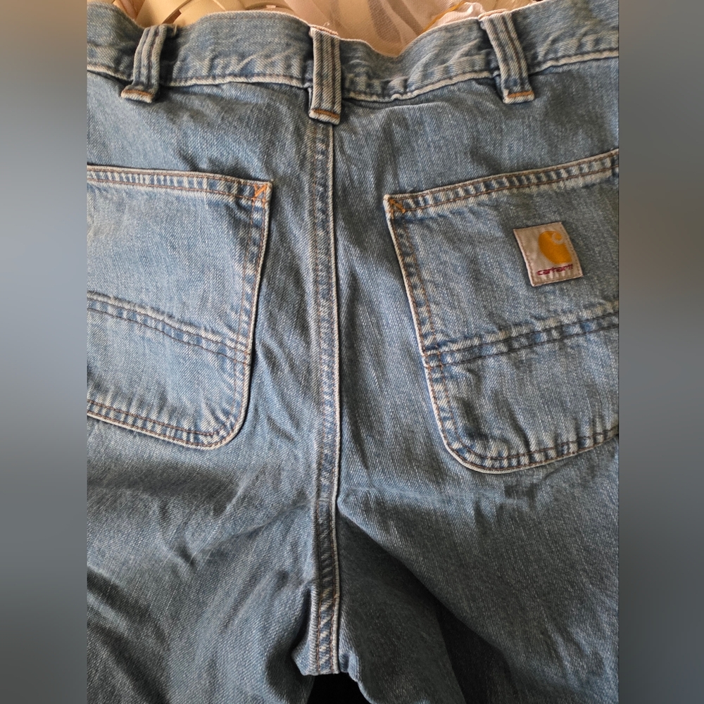Carhartt Men's Loose Fit Carpenter Jeans Cove Size 28×32 - Picture 6 of 11